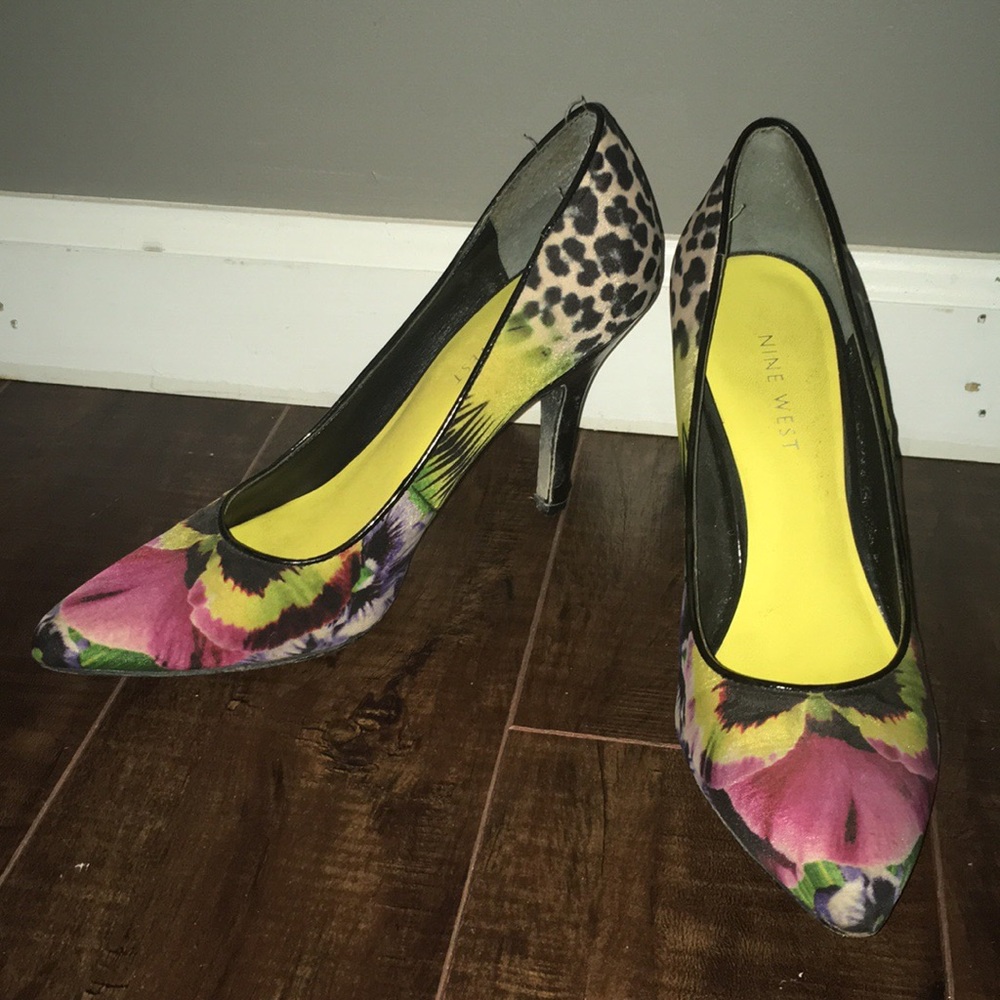 Nine West Floral Stilettos